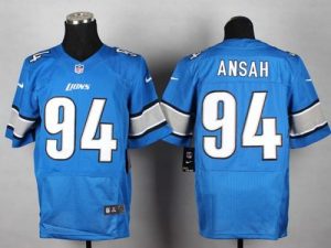 Nike Lions #94 Ziggy Ansah Blue Team Color Men's Stitched NFL Elite Jersey