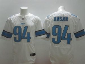 Nike Lions #94 Ziggy Ansah White Men's Stitched NFL Elite Jersey