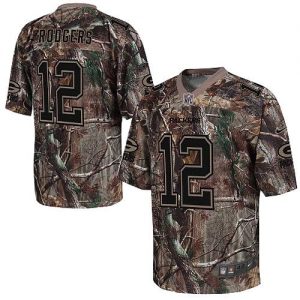 Nike Packers #12 Aaron Rodgers Camo Men's Embroidered NFL Realtree Elite Jersey