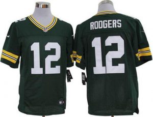 Nike Packers #12 Aaron Rodgers Green Team Color Men's Embroidered NFL Limited Jersey