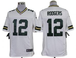 Nike Packers #12 Aaron Rodgers White Men's Embroidered NFL Limited Jersey