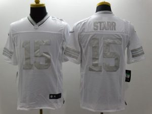 Nike Packers #15 Bart Starr White Men's Stitched NFL Limited Platinum Jersey
