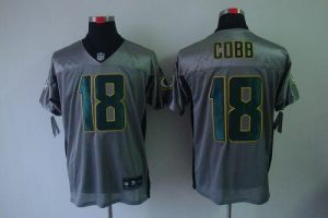 Nike Packers #18 Randall Cobb Grey Shadow Men's Embroidered NFL Elite Jersey