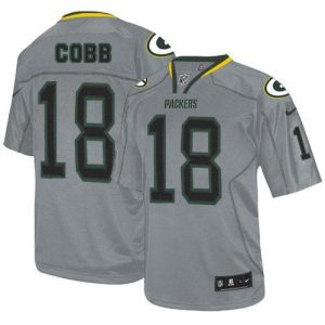 Nike Packers #18 Randall Cobb Lights Out Grey Men's Embroidered NFL Elite Jersey