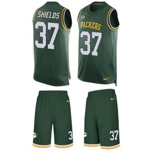 Nike Packers #37 Sam Shields Green Team Color Men's Stitched NFL Limited Tank Top Suit Jersey