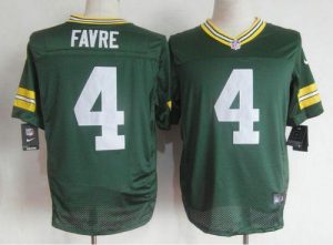 Nike Packers #4 Brett Favre Green Team Color Men's Embroidered NFL Elite Jersey