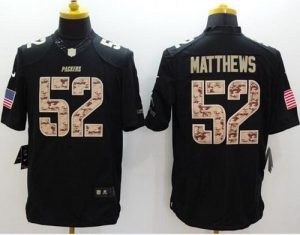 Nike Packers #52 Clay Matthews Black Men's Stitched NFL Limited Salute to Service Jersey