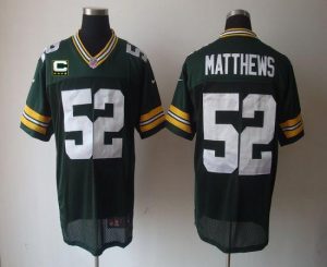 Nike Packers #52 Clay Matthews Green Team Color With C Patch Men's Embroidered NFL Elite Jersey