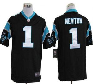 Nike Panthers #1 Cam Newton Black Team Color Men's Embroidered NFL Game Jersey