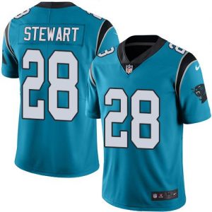 Nike Panthers #28 Jonathan Stewart Blue Men's Stitched NFL Limited Rush Jersey