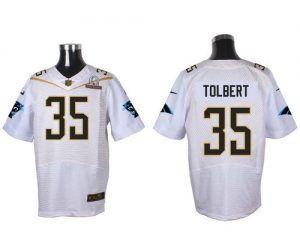 Nike Panthers #35 Mike Tolbert White 2016 Pro Bowl Men's Stitched NFL Elite Jersey