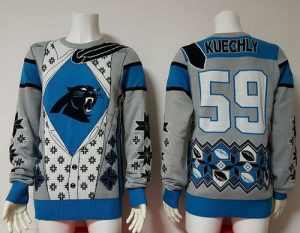 Nike Panthers #59 Luke Kuechly Blue Grey Men's Ugly Sweater