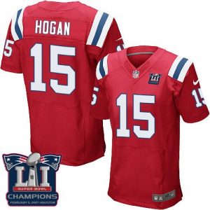 Nike Patriots #15 Chris Hogan Red Alternate Super Bowl LI Champions Men's Stitched NFL Elite Jersey