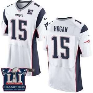 Nike Patriots #15 Chris Hogan White Super Bowl LI Champions Men's Stitched NFL Elite Jersey