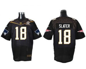 Nike Patriots #18 Matt Slater Black 2016 Pro Bowl Men's Stitched NFL Elite Jersey