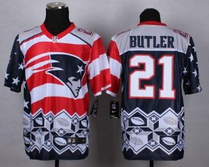 Nike Patriots #21 Malcolm Butler Navy Blue Men's Stitched NFL Elite Noble Fashion Jersey