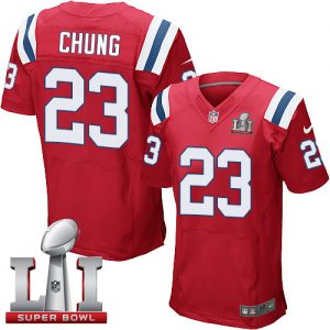 Nike Patriots #23 Patrick Chung Red Alternate Super Bowl LI 51 Men's Stitched NFL Elite Jersey