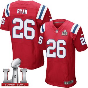 Nike Patriots #26 Logan Ryan Red Alternate Super Bowl LI 51 Men's Stitched NFL Elite Jersey