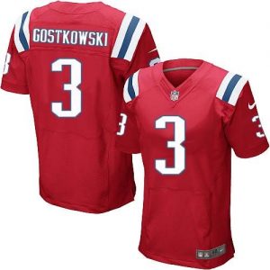 Nike Patriots #3 Stephen Gostkowski Red Alternate Men's Stitched NFL Elite Jersey