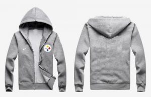 Nike Pittsburgh Steelers Authentic Logo Hoodie Grey