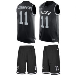 Nike Raiders #11 Sebastian Janikowski Black Team Color Men's Stitched NFL Limited Tank Top Suit Jersey