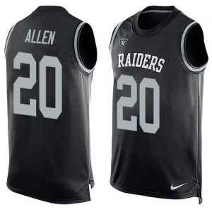 Nike Raiders #20 Nate Allen Black Team Color Men's Stitched NFL Limited Tank Top Jersey