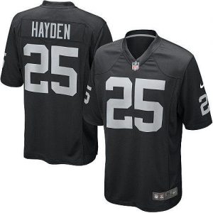 Nike Raiders #25 D.J. Hayden Black Team Color Men's Embroidered NFL Game Jersey