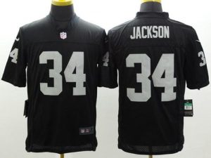 Nike Raiders #34 Bo Jackson Black Team Color Men's Stitched NFL Limited Jersey