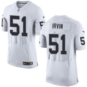Nike Raiders #51 Bruce Irvin White Men's Stitched NFL New Elite Jersey