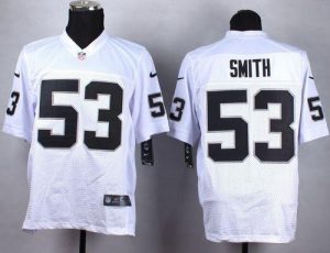 Nike Raiders #53 Malcolm Smith White Men's Stitched NFL Elite Jersey