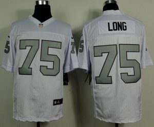 Nike Raiders #75 Howie Long White Silver No. Men's Stitched NFL Elite Jersey
