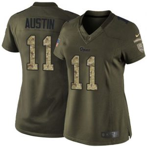 Nike Rams #11 Tavon Austin Green Women's Stitched NFL Limited Salute to Service Jersey
