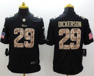 Nike Rams #29 Eric Dickerson Black Men's Stitched NFL Limited Salute to Service Jersey