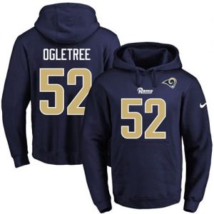 Nike Rams #52 Alec Ogletree Navy Blue Name & Number Pullover NFL Hoodie