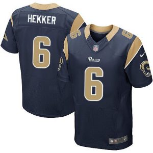 Nike Rams #6 Johnny Hekker Navy Blue Team Color Men's Stitched NFL Elite Jersey