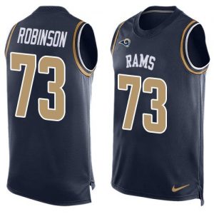 Nike Rams #73 Greg Robinson Navy Blue Team Color Men's Stitched NFL Limited Tank Top Jersey