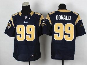 Nike Rams #99 Aaron Donald Navy Blue Team Color Men's Stitched NFL Elite Jersey