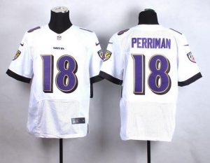 Nike Ravens #18 Breshad Perriman White Men's Stitched NFL New Elite Jersey
