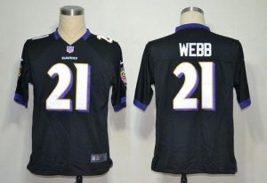 Nike Ravens #21 Lardarius Webb Black Alternate Men's Embroidered NFL Game Jersey