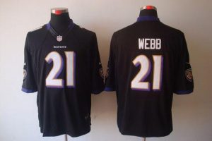 Nike Ravens #21 Lardarius Webb Black Alternate Men's Embroidered NFL Limited Jersey