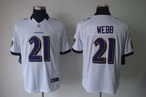 Nike Ravens #21 Lardarius Webb White Men's Embroidered NFL Limited Jersey