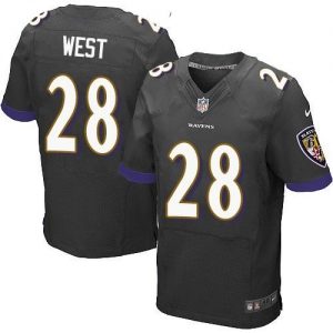 Nike Ravens #28 Terrance West Black Alternate Men's Stitched NFL New Elite Jersey
