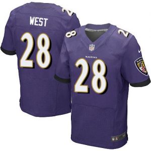 Nike Ravens #28 Terrance West Purple Team Color Men's Stitched NFL New Elite Jersey