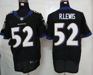Nike Ravens #52 Ray Lewis Black Alternate Men's Embroidered NFL Elite Jersey