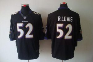 Nike Ravens #52 Ray Lewis Black Alternate Men's Embroidered NFL Limited Jersey