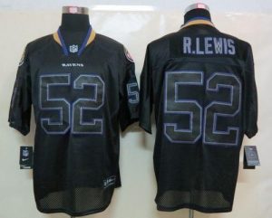 Nike Ravens #52 Ray Lewis Lights Out Black Men's Embroidered NFL Elite Jersey