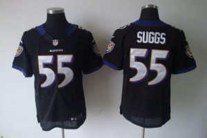 Nike Ravens #55 Terrell Suggs Black Alternate Men's Embroidered NFL Elite Jersey