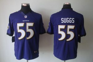 Nike Ravens #55 Terrell Suggs Purple Team Color Men's Embroidered NFL Limited Jersey