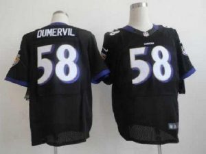 Nike Ravens #58 Elvis Dumervil Black Alternate Men's Embroidered NFL Elite Jersey
