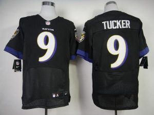 Nike Ravens #9 Justin Tucker Black Alternate Men's Embroidered NFL New Elite Jersey
